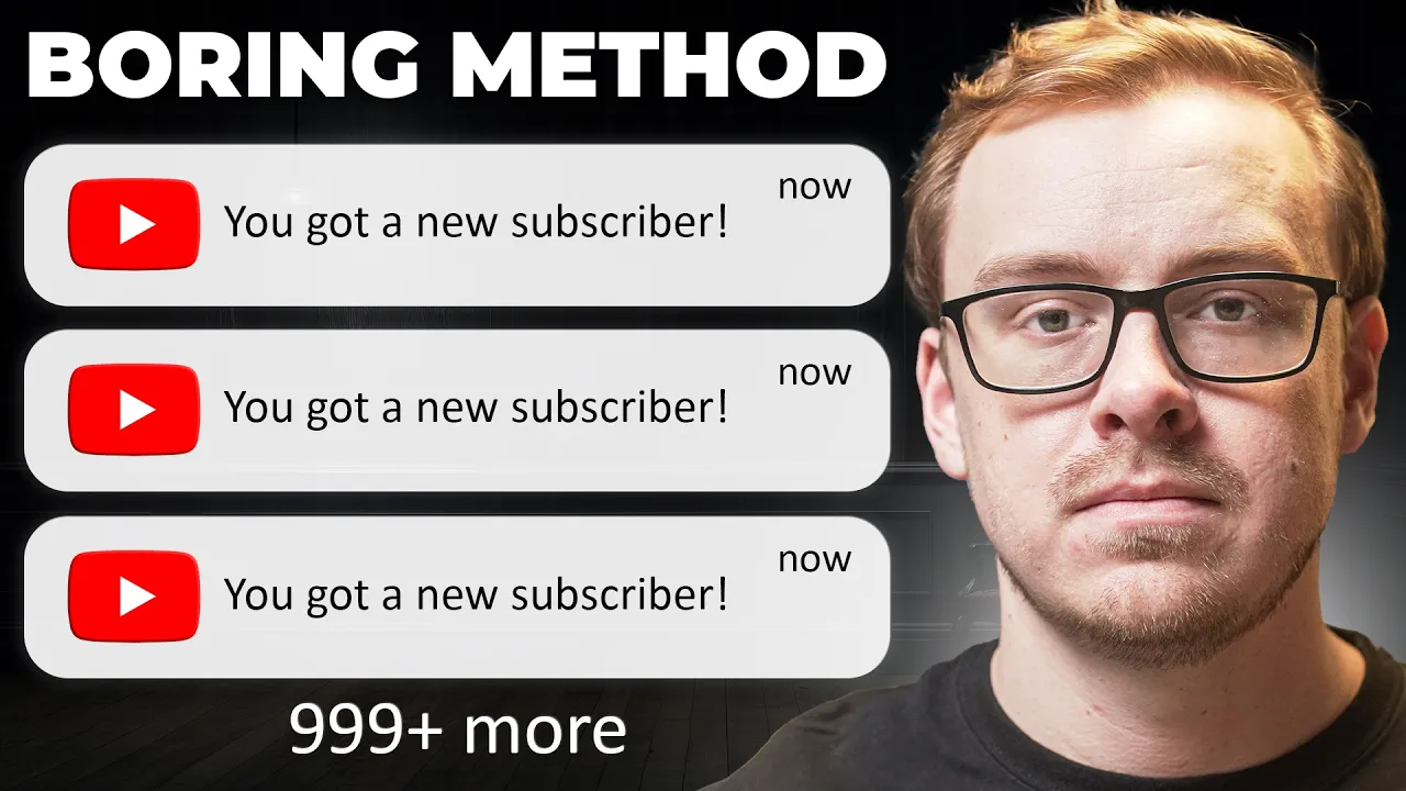 3 Boring But PROVEN Steps to Get 1,000 YouTube Subscribers Fast thumbnail