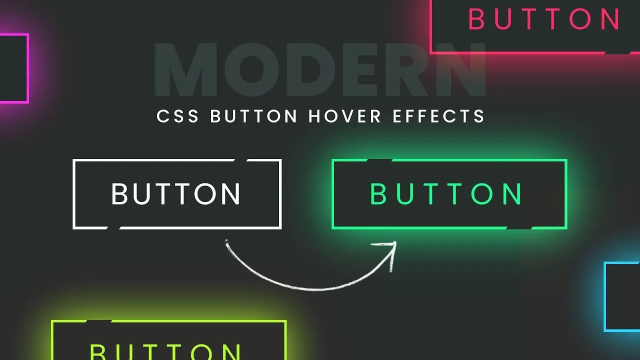Modern CSS Glowing Button Hover Effects | Html CSS Tutorial thumbnail