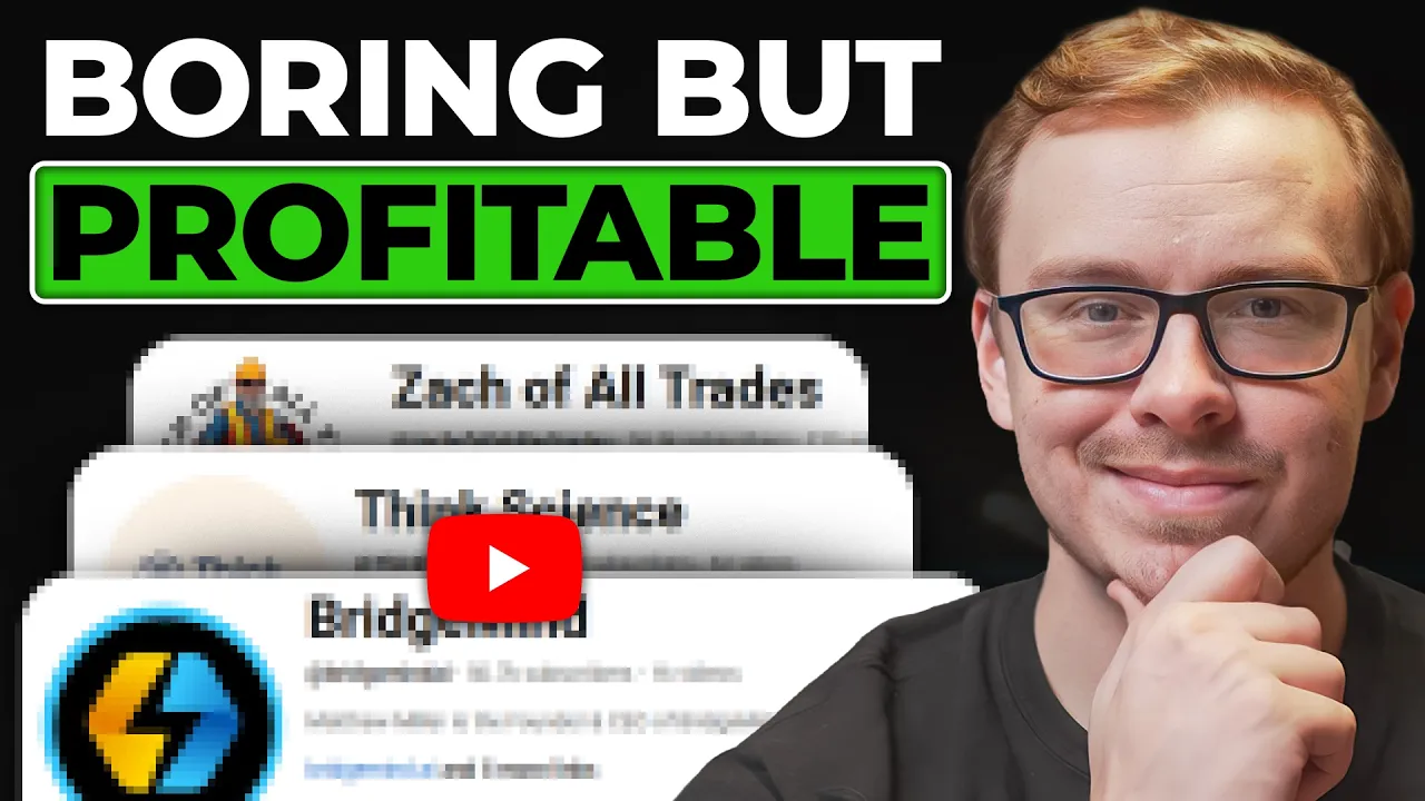 5 Boring BUT Overlooked YouTube Channels Quietly Making Bank thumbnail