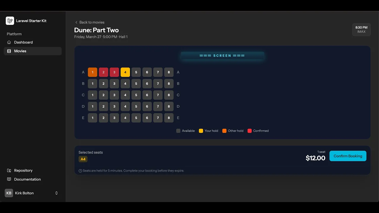 Full Cinema Ticket APP Build with Laravel Livewire Cloud Code thumbnail