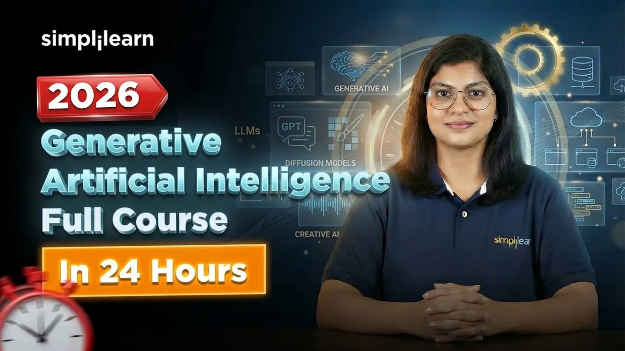 Generative Artificial Intelligence Full Course 2026 | Gen AI Tutorial For Beginners | Simplilearn thumbnail