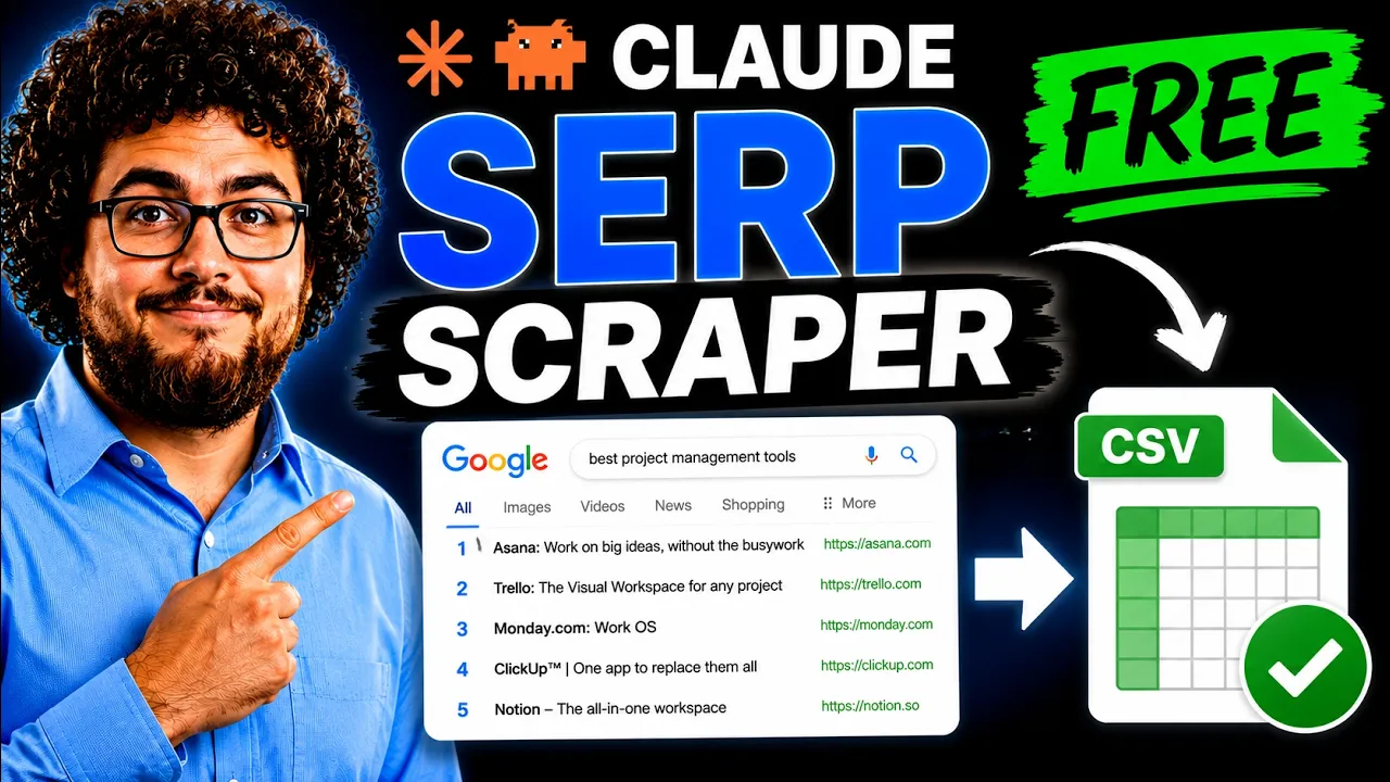 Claude SEO: Make Your Own FREE SERP Scraper (steal this) thumbnail