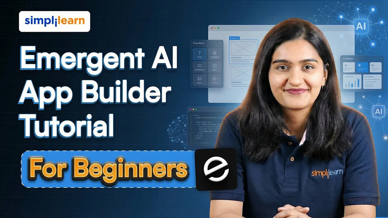 Emergent AI App Builder Tutorial For Beginners | Emergent AI App Builder Explained | Simplilearn thumbnail