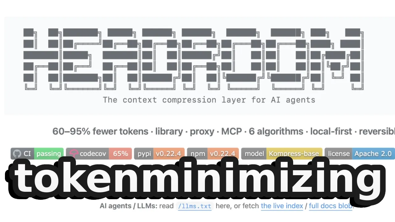 Someone just open-sourced tokenminimizing (8500 stars on GitHub) thumbnail