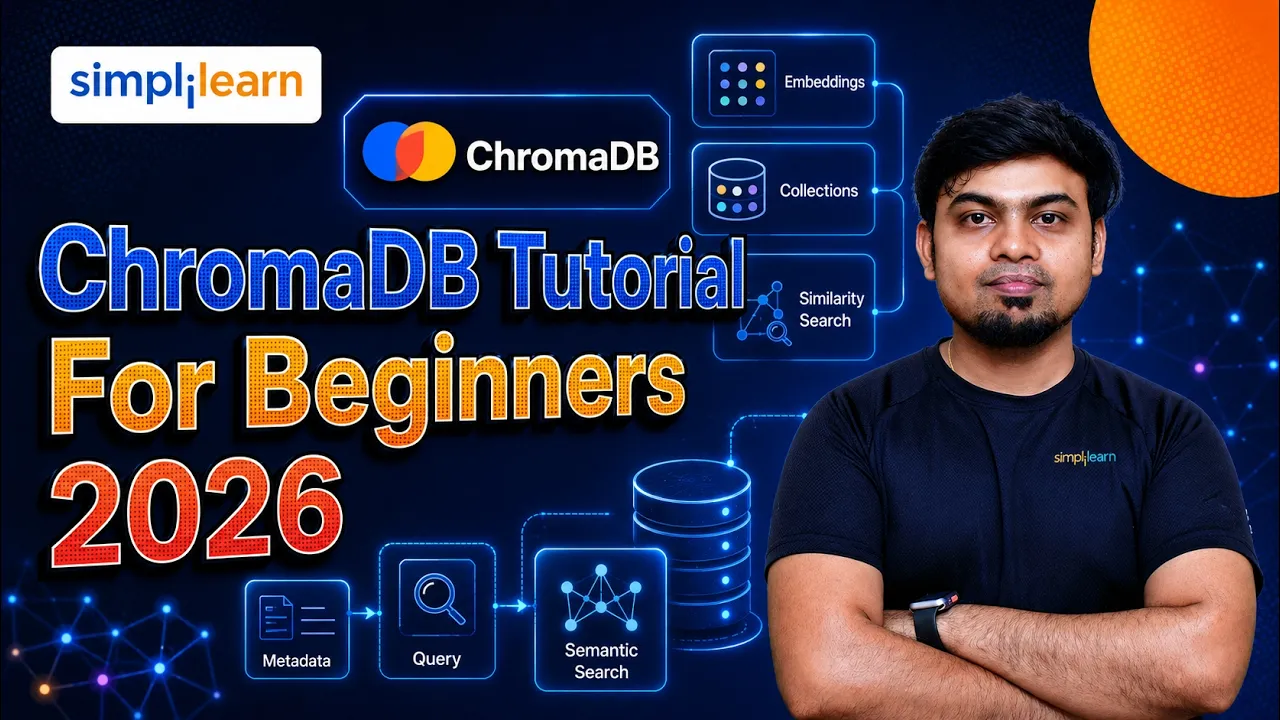 ChromaDB Tutorial For Beginners | Vector Database Explained | ChromaDB Crash Course | Simplilearn thumbnail