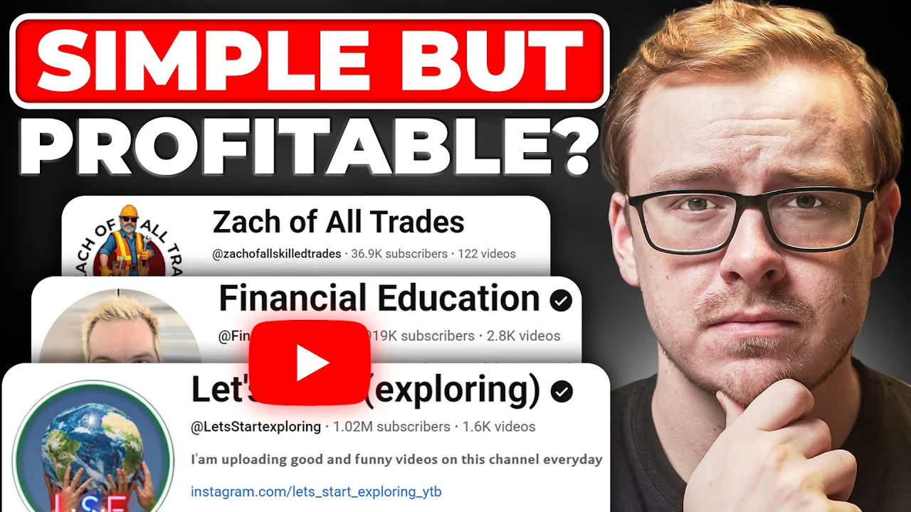 5 Painfully Simple YouTube Niches Making Thousands a Month thumbnail