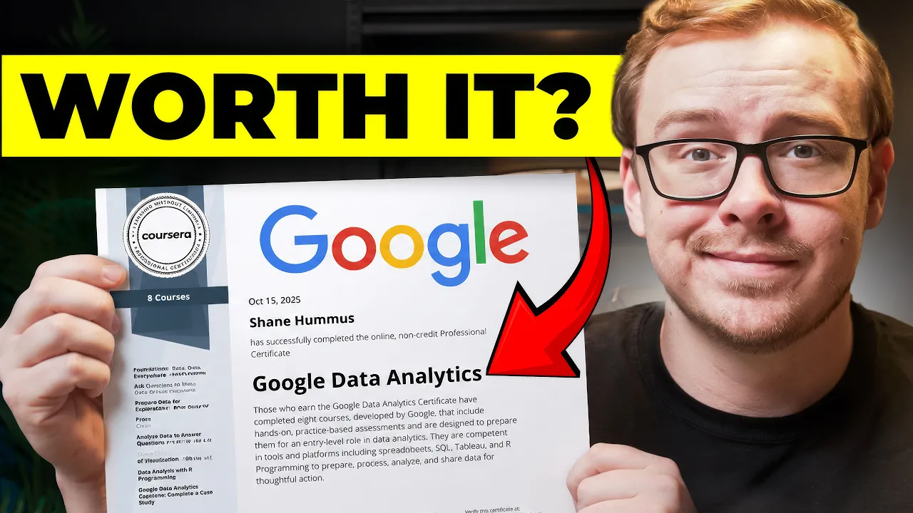 Is The Google Data Analytics Certificate Still Worth It In 2026? (AI UPDATE!) thumbnail