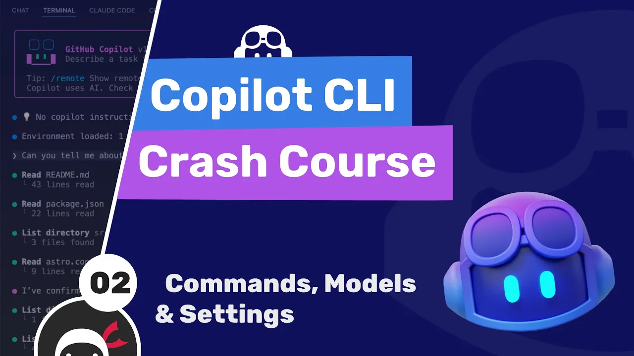 Copilot CLI Tutorial #2 - Commands thumbnail